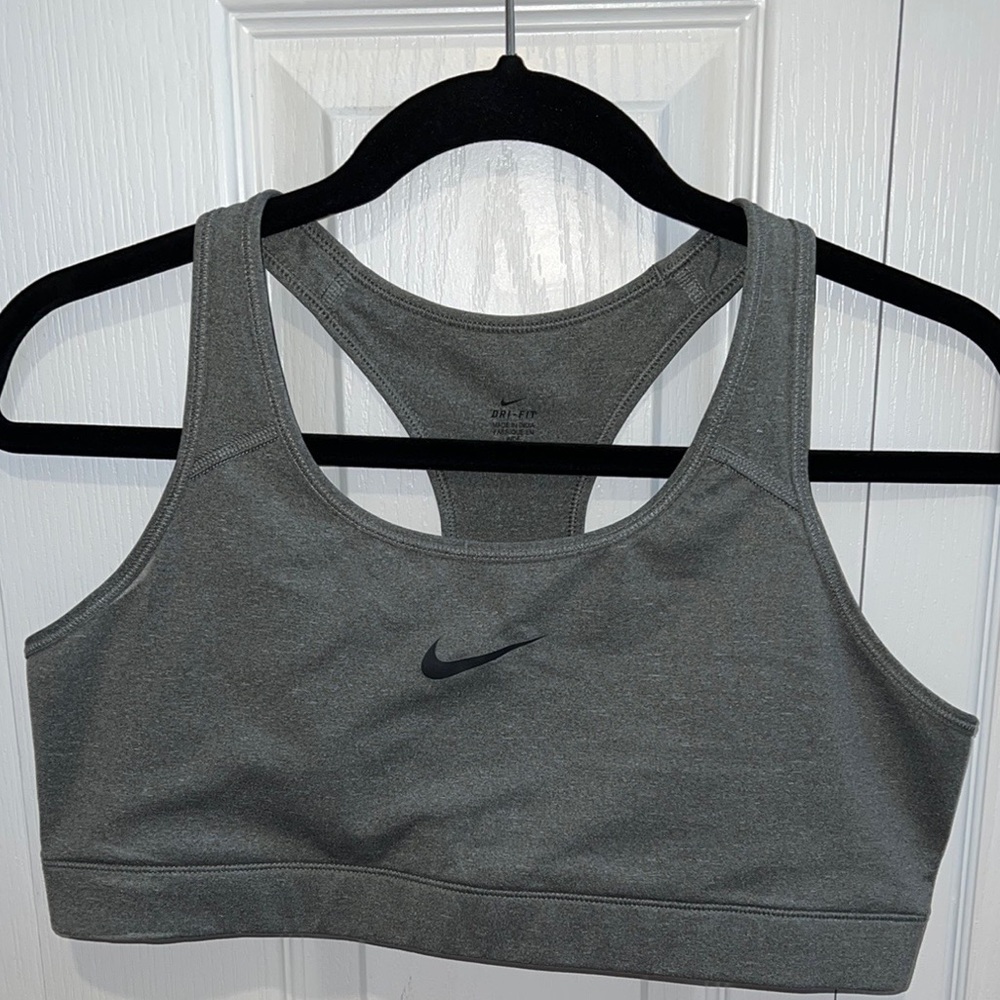 Nike Pro Dri-FIT Women's Medium-Support Non-Padded Sports Bra | Gray | Size XL